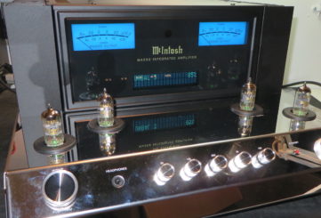 McIntosh MA352 under test after repair at Bob the Tech Audio