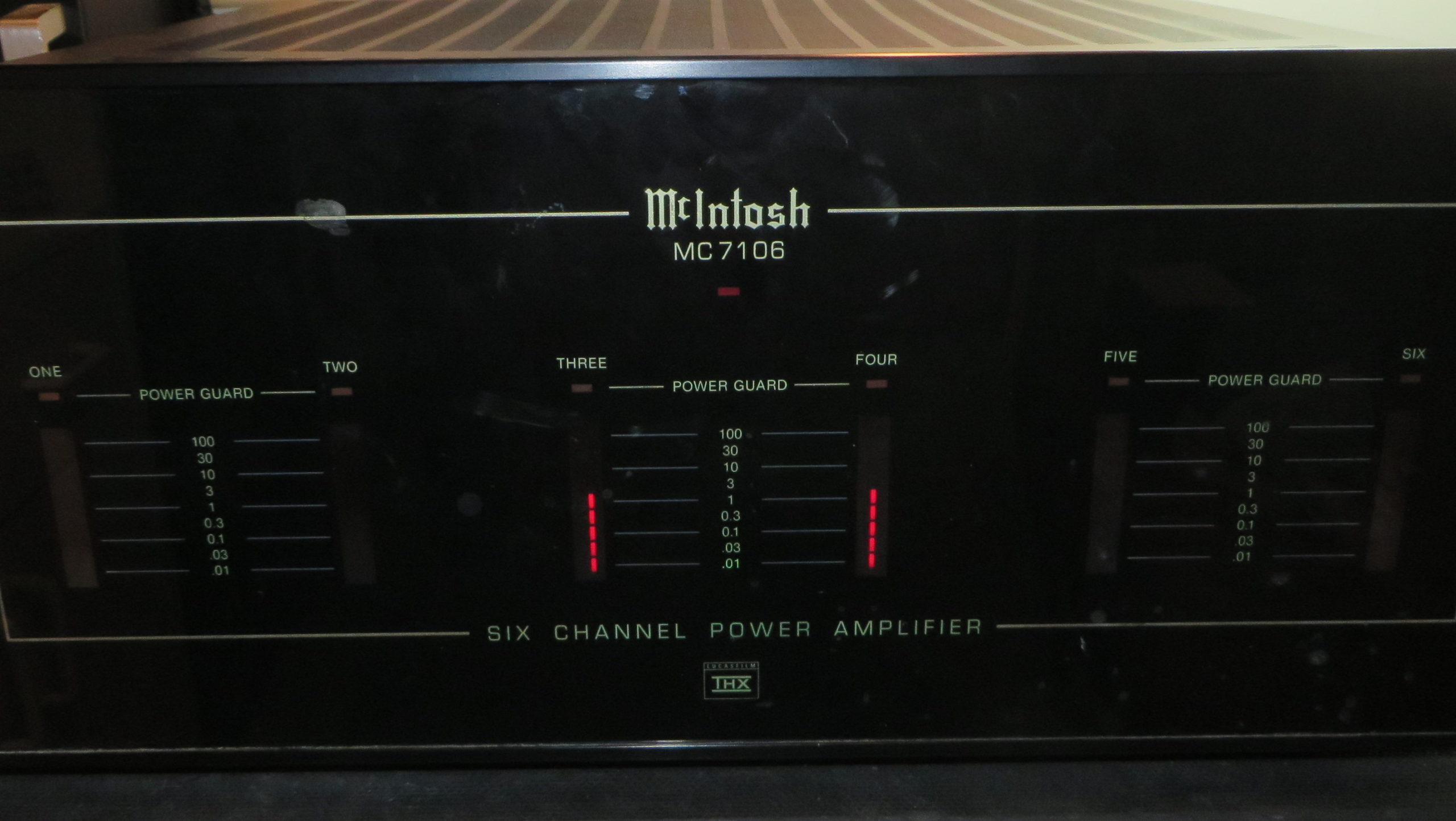 McIntosh MC7106 under test after repair at Bob the Tech Audio