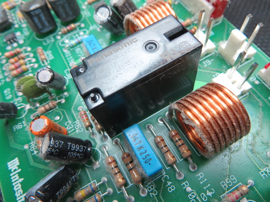 Reworked MC7205 speaker relay resolved intermittent channel issue