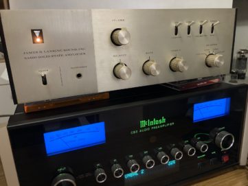 Listening to JBL SA600 with McIntosh C53 both repaired by Bob the Tech Audio